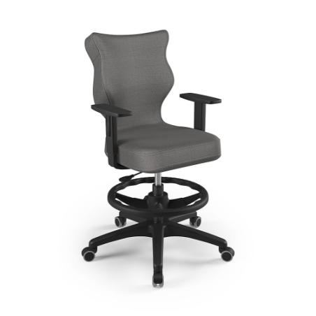 Krzesełko młodzieżowe (wzrost 146-176,5) Duo z podnóżkiem ciemny szary (Monolith)