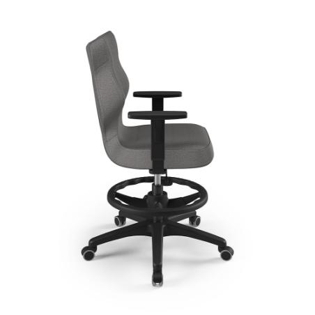 Krzesełko młodzieżowe (wzrost 146-176,5) Duo z podnóżkiem ciemny szary (Monolith)