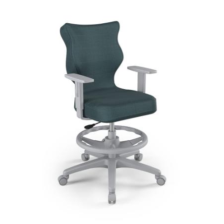 Krzesełko młodzieżowe (wzrost 146-176,5) Duo z podnóżkiem niebieski (Monolith)