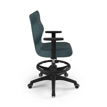 Krzesełko młodzieżowe (wzrost 146-176,5) Duo z podnóżkiem niebieski (Monolith)