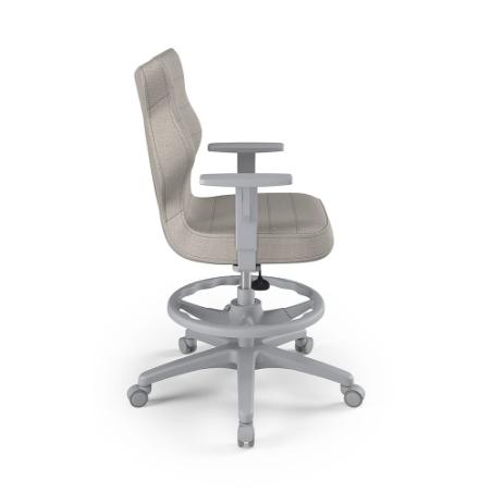 Krzesełko młodzieżowe (wzrost 146-176,5) Duo z podnóżkiem szary (Monolith)