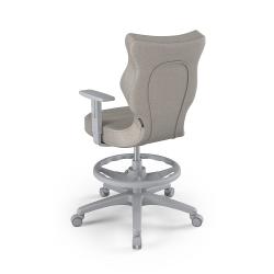 Krzesełko młodzieżowe (wzrost 146-176,5) Duo z podnóżkiem szary (Monolith)