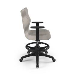 Krzesełko młodzieżowe (wzrost 146-176,5) Duo z podnóżkiem szary (Monolith)