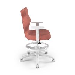 Krzesełko młodzieżowe (wzrost 146-176,5) Duo z podnóżkiem różowy (Monolith)