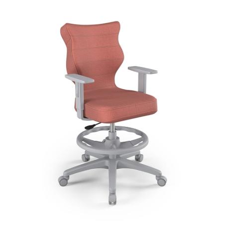 Krzesełko młodzieżowe (wzrost 146-176,5) Duo z podnóżkiem różowy (Monolith)