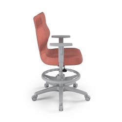 Krzesełko młodzieżowe (wzrost 146-176,5) Duo z podnóżkiem różowy (Monolith)