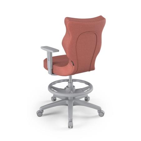 Krzesełko młodzieżowe (wzrost 146-176,5) Duo z podnóżkiem różowy (Monolith)