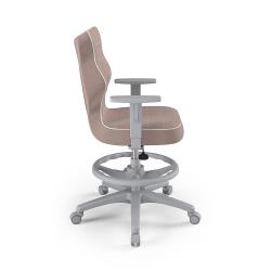 Krzesełko młodzieżowe (wzrost 146-176,5) Duo z podnóżkiem różowy (Jasmine)