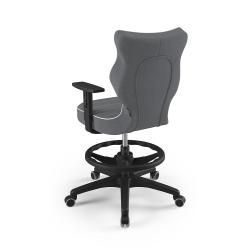 Krzesełko młodzieżowe (wzrost 146-176,5) Duo z podnóżkiem ciemny szary (Jasmine)