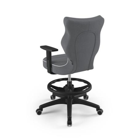 Krzesełko młodzieżowe (wzrost 146-176,5) Duo z podnóżkiem ciemny szary (Jasmine)