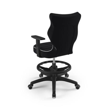 Krzesełko młodzieżowe (wzrost 146-176,5) Duo z podnóżkiem czarny (Jasmine)