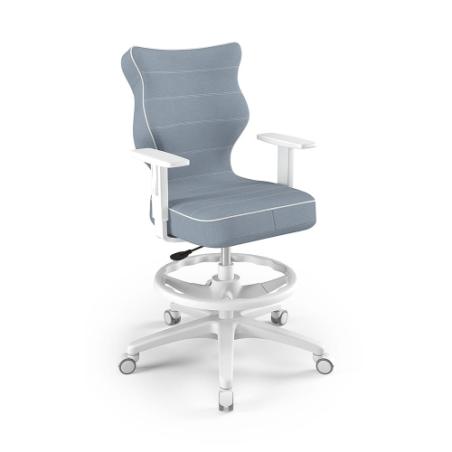 Krzesełko młodzieżowe (wzrost 146-176,5) Duo z podnóżkiem niebieski (Jasmine)