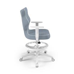 Krzesełko młodzieżowe (wzrost 146-176,5) Duo z podnóżkiem niebieski (Jasmine)