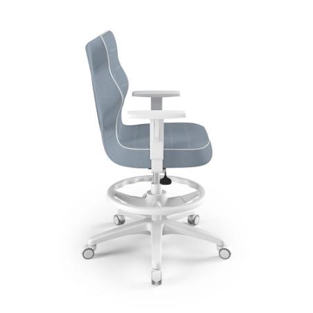 Krzesełko młodzieżowe (wzrost 146-176,5) Duo z podnóżkiem niebieski (Jasmine)