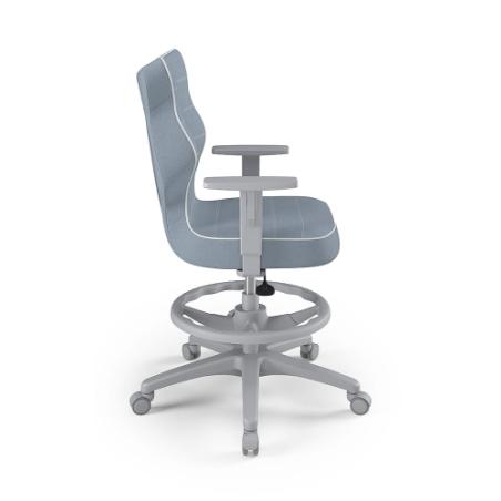 Krzesełko młodzieżowe (wzrost 146-176,5) Duo z podnóżkiem niebieski (Jasmine)