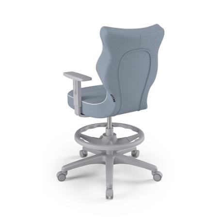 Krzesełko młodzieżowe (wzrost 146-176,5) Duo z podnóżkiem niebieski (Jasmine)