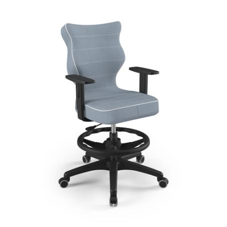 Krzesełko młodzieżowe (wzrost 146-176,5) Duo z podnóżkiem niebieski (Jasmine)