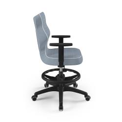 Krzesełko młodzieżowe (wzrost 146-176,5) Duo z podnóżkiem niebieski (Jasmine)