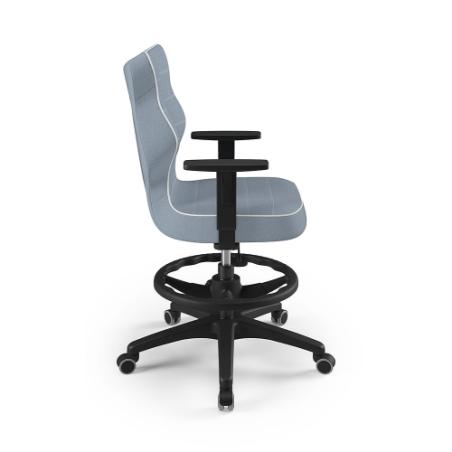 Krzesełko młodzieżowe (wzrost 146-176,5) Duo z podnóżkiem niebieski (Jasmine)