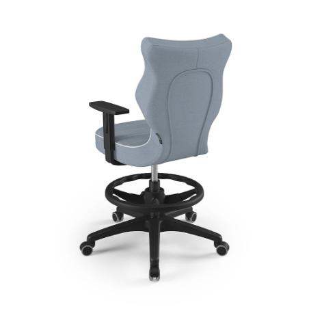 Krzesełko młodzieżowe (wzrost 146-176,5) Duo z podnóżkiem niebieski (Jasmine)