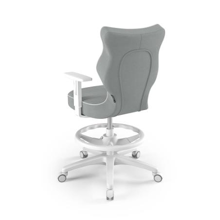 Krzesełko młodzieżowe (wzrost 146-176,5) Duo z podnóżkiem szary (Jasmine)