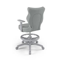 Krzesełko młodzieżowe (wzrost 146-176,5) Duo z podnóżkiem szary (Jasmine)