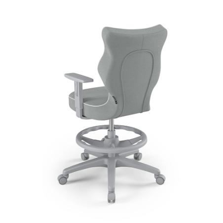 Krzesełko młodzieżowe (wzrost 146-176,5) Duo z podnóżkiem szary (Jasmine)