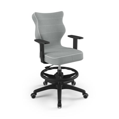 Krzesełko młodzieżowe (wzrost 146-176,5) Duo z podnóżkiem szary (Jasmine)