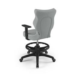 Krzesełko młodzieżowe (wzrost 146-176,5) Duo z podnóżkiem szary (Jasmine)