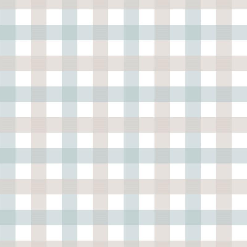 Dekornik Tapeta Provence Check Beige Blue SMALL