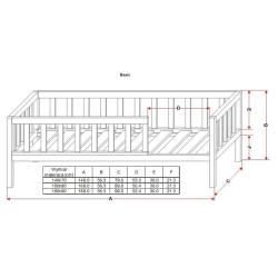 Łóżko Basic 140x70 białe (z opcją szuflady)