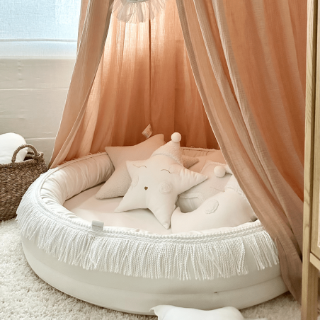 Cotton&Sweets Baldachim z bawełny organicznej - Morelowy