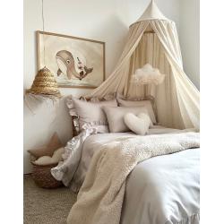 Cotton&Sweets Baldachim muślinowy z lnem - Natural