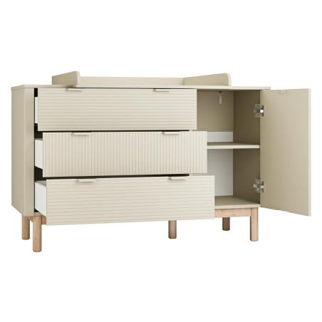 Pinio Miloo Komoda Trzyszuflady+Drzwi (szampański)