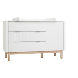 Pinio Miloo Komoda Trzyszuflady+Drzwi (biały)