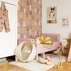 Dekornik Tapeta Letters Pink