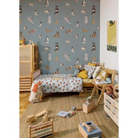 Dekornik Tapeta Dogs are The Best Blue