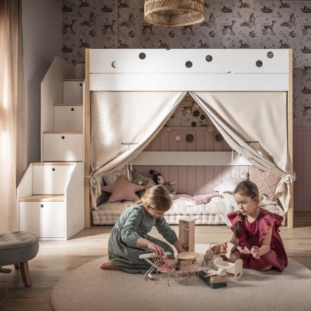 Funflex Łóżko wysokie ze schodami