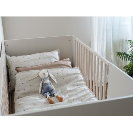 Wood Luck Design River Piaskowy Beż Łóżeczko 70x140