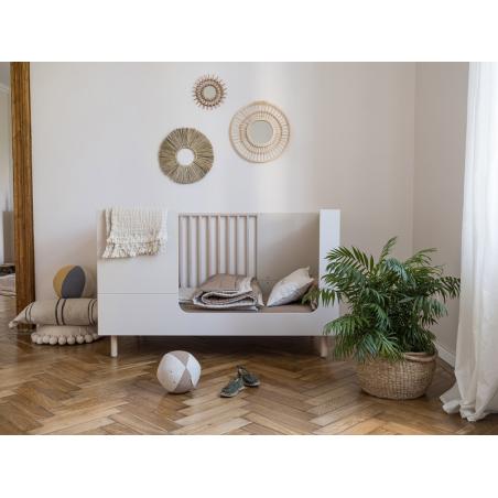 Wood Luck Design River Piaskowy Beż Łóżeczko 70x140