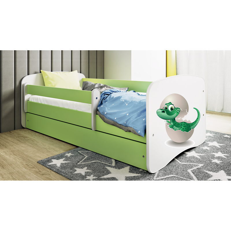 Łóżko dziecięce Baby Dreams Dino Zielone - 180x80