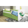 Łóżko dziecięce Baby Dreams Dino Zielone - 180x80