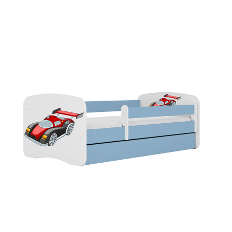 Łóżko dziecięce Baby Dreams Auto Wyścigowe Niebieskie - 180x80