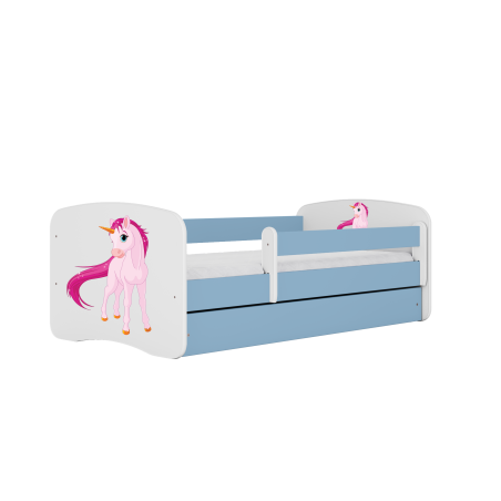 Łóżko dziecięce Baby Dreams Jednorożec Niebieskie - 180x80