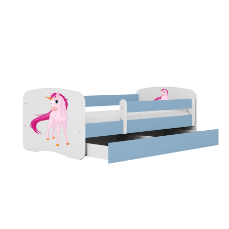 Łóżko dziecięce Baby Dreams Jednorożec Niebieskie - 180x80