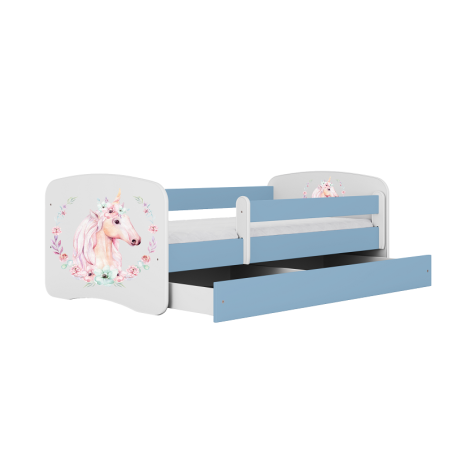 Łóżko dziecięce Baby Dreams Konik Niebieskie - 180x80