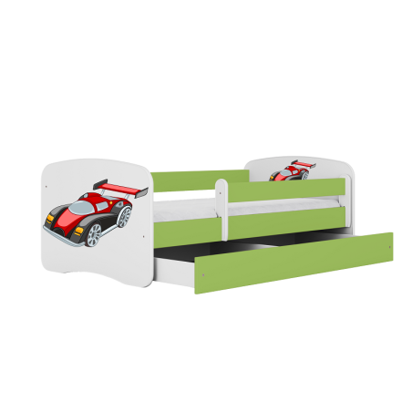 Łóżko dziecięce Baby Dreams Auto Wyścigowe Zielone - 180x80