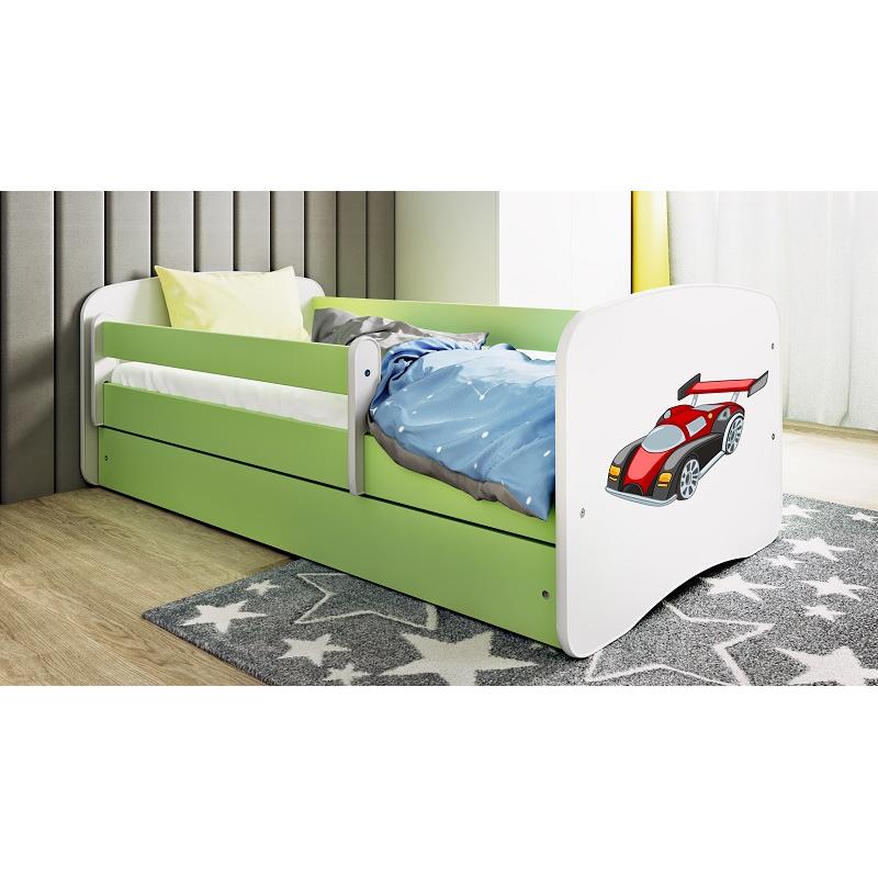 Łóżko dziecięce Baby Dreams Auto Wyścigowe Zielone - 160x80