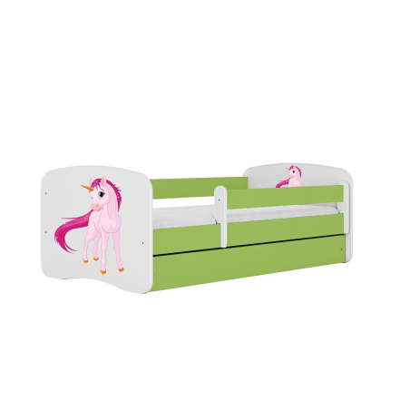 Łóżko dziecięce Baby Dreams Jednorożec Zielone - 180x80