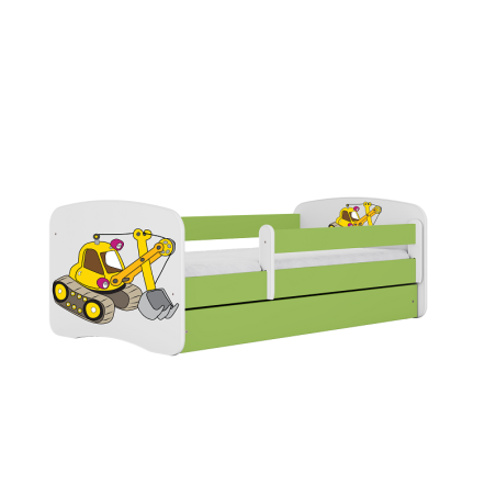 Łóżko dziecięce Baby Dreams Koparka Zielone - 180x80